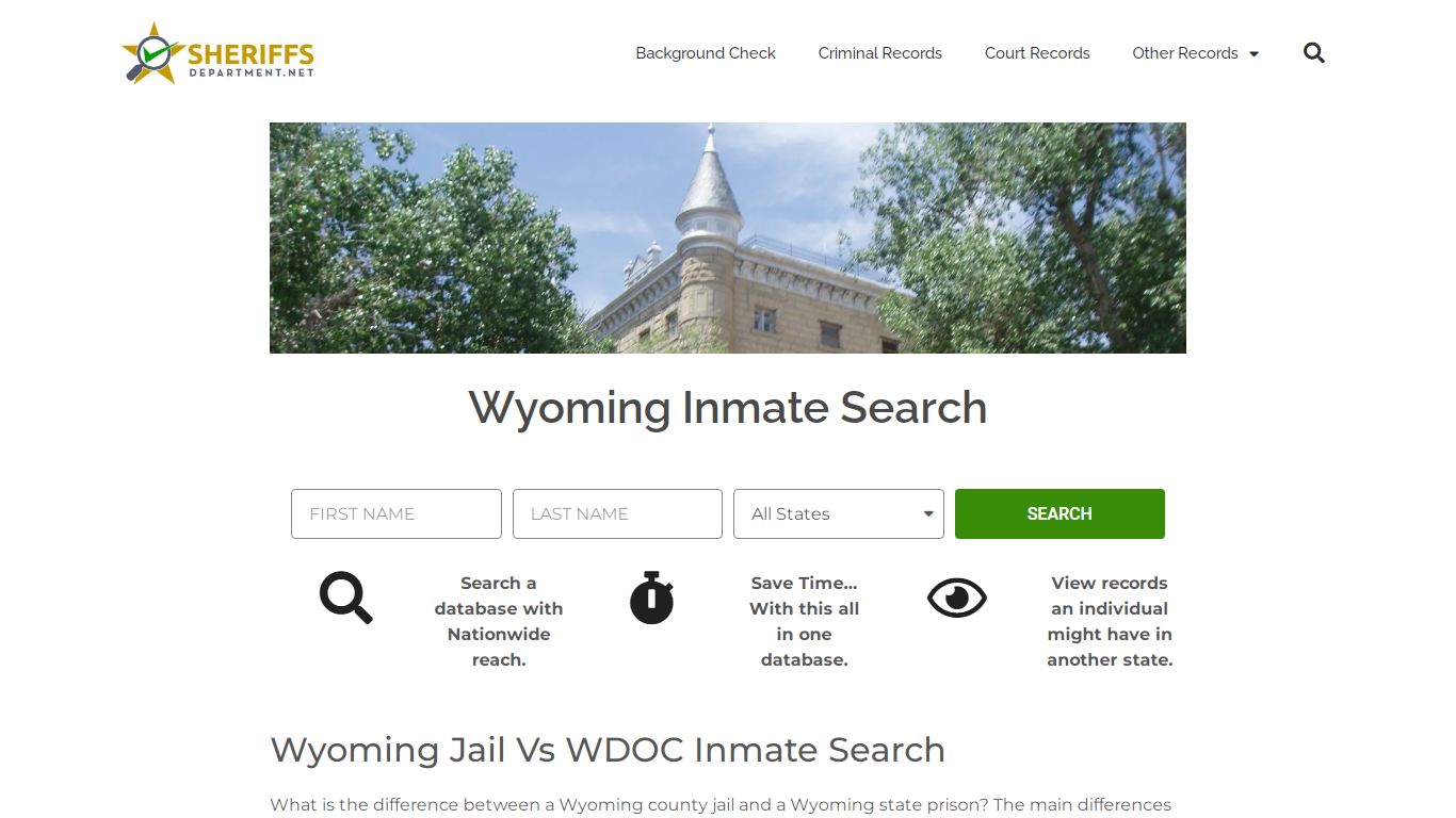 Wyoming Inmate Search: Lookup WDOC Prison and County Jail ...