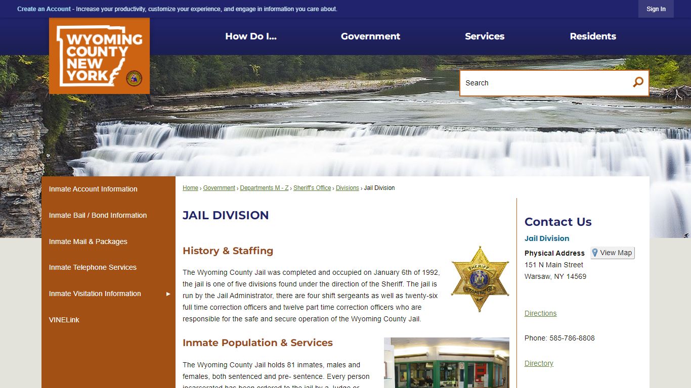 Jail Division | Wyoming County, NY